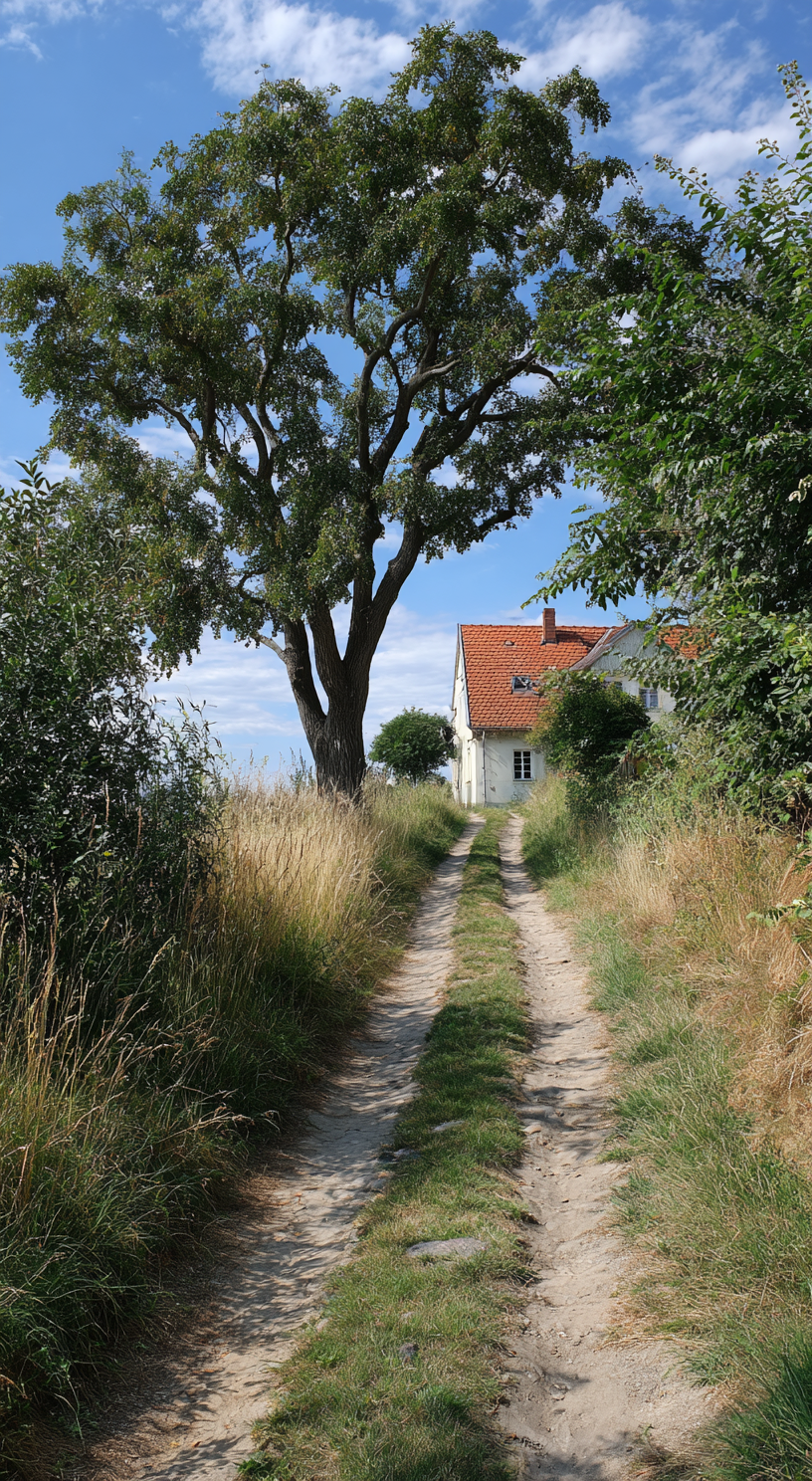 Ein Feldweg führt durch eine sommerliche Landschaft – Sinnbild für den Weg zur Therapie